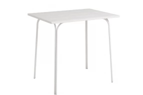 Стол обеденный Ст42 Металл/пластик/ЛДСП, Белый/Белый мрамор