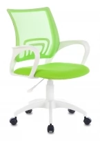 Кресло CH-W695NLT Ткань/пластик/сетка, Салатовый TW-18 (ткань)/Салатовый (сетка)/Белый (пластик)