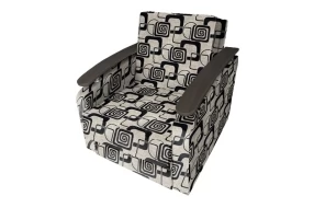 Кресло Аккордеон Виктория декор 2 кубики коричневые, рогожка