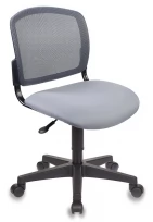 Кресло CH-296NX Сетка/Ткань/Пластик, Серый 15-48 (ткань)/Серый (сетка)/Чёрный (пластик)